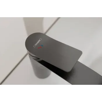 Vannas istabas izlietnes maisītājs Hansgrohe Vivenis, ar PopUp vārstu, EcoSmart, CoolStart, matēta melna hroms, 75014340 NEW
