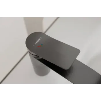 Vannas istabas izlietnes maisītājs Hansgrohe Vivenis, EcoSmart, CoolStart, matēta melna hroms, 75015340 NEW