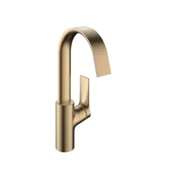 Vannas istabas izlietnes maisītājs Hansgrohe Vivenis, Paaugstināts ar PopUp vārstu un rotējošu izteci, EcoSmart, matēta bronza, 75030140 NEW