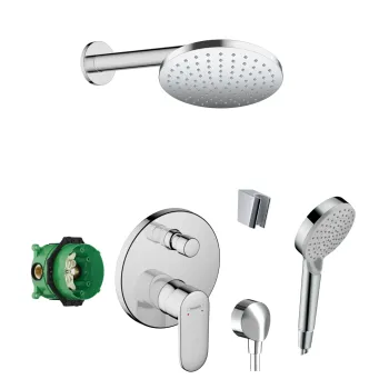 Dušas Sistēma Hansgrohe iebūvējams maisītājs, diametrs 20 cm, 2 režīmi, hroms, SANI21HHH012 NEW