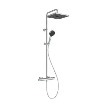 Dušas komplekts Ideal Standard Ceratherm T25+, ar termostatu, hroms, 26x26 cm, 2 režīmi, A8530AA