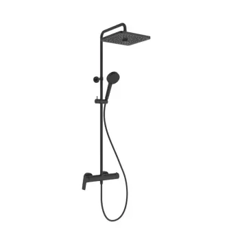 Dušas komplekts Ideal Standard CeraFlow T25+, ar maisītāju, 26x26 cm, 2 režīmi, matēts melns, A8533XG