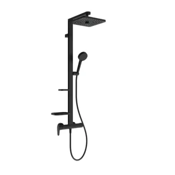 Dušas komplekts Ideal Standard Ceraflow ALU+, 26x26 cm, 2 režīmi, matēta melna, BE204XG