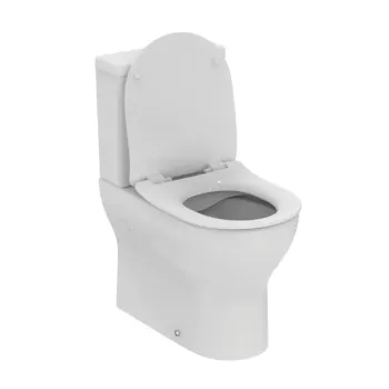Tualetes pods Ideal Standard Eurovit, ar vāku, universāla izplūde, balts, E336401