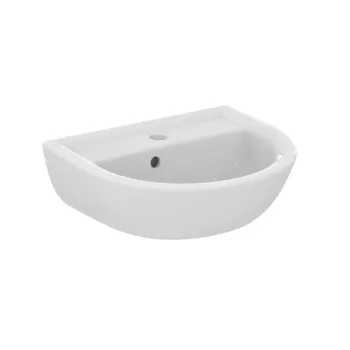 Vannas istabas izlietne Ideal Standard Eurovit, uz virsmas ar atveri maisītājam, balta, 450x350x155 mm, E872101