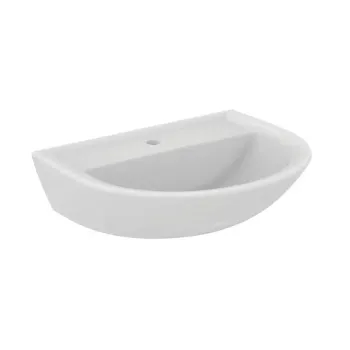 Vannas istabas izlietne Ideal Standard Eurovit, uz virsmas 60x47 cm, bez pārplūdes, ar jaucējkrāna atveri, balta, W332501
