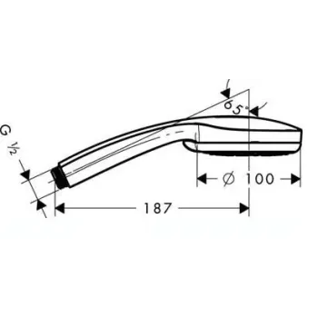 Dušas Klausule Hansgrohe Croma 100, 3 režīmi, pelēka, 28536460 NEW