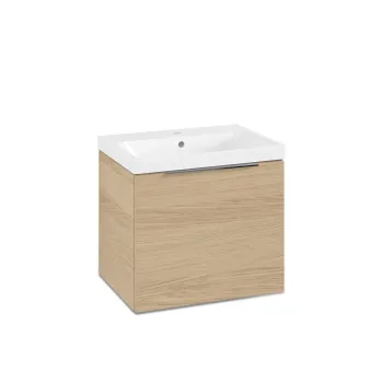 Vannas istabas skapītis Villeroy & Boch Architectura, ar rokturi, SoftClose, (bez izlietnes) kreisā montāža, 430x520x273 mm, 1 durvis, Oak Kansas, B88300RH