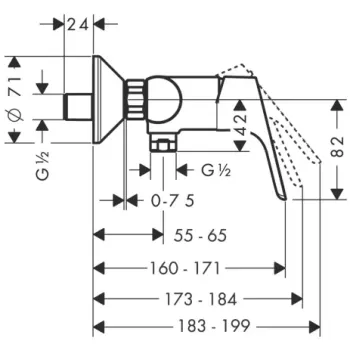Dušas maisītājs Hansgrohe Focus E2, hroms, 31968000 NEW