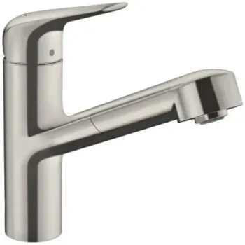 Virtuves Izlietnes Maisītājs Hansgrohe Focus M42, ar izvelkamu uzgali, nerūsējošais tērauds, 71829800 NEW