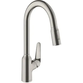 Virtuves Izlietnes Maisītājs Hansgrohe Focus M42, ar izvelkamu uzgali, nerūsējošais tērauds, 71820800 NEW