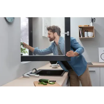 Virtuves Izlietnes Maisītājs Hansgrohe Focus M42, montāžai pie loga (nolokāms), hroms, 71807000 NEW