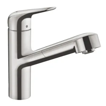 Virtuves Izlietnes Maisītājs Hansgrohe Focus M42, ar izvelkamu uzgali, nerūsējošais tērauds, 71814800 NEW