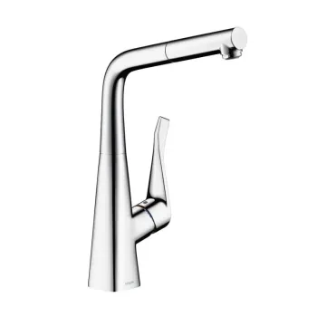 Virtuves Izlietnes Maisītājs Hansgrohe Metris M71, izvelkams uzgalis, hroms, 73812000 NEW