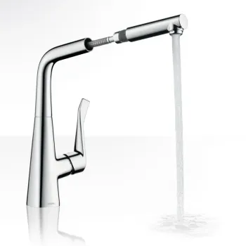 Virtuves Izlietnes Maisītājs Hansgrohe Metris M71, izvelkams uzgalis, hroms, 73812000 NEW
