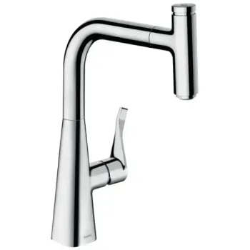 Virtuves Izlietnes Maisītājs Hansgrohe Metris M71, izvelkams uzgalis, hroms, 73802000 NEW