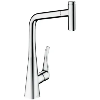 Virtuves Izlietnes Maisītājs Hansgrohe Metris M71, izvelkams uzgalis, hroms, 73803000 NEW