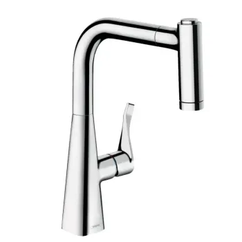 Virtuves Izlietnes Maisītājs Hansgrohe Metris M71, izvelkams uzgalis, hroms, 73800000 NEW