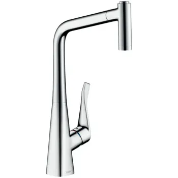 Virtuves Izlietnes Maisītājs Hansgrohe Metris M71, izvelkams uzgalis, hroms, 73801000 NEW