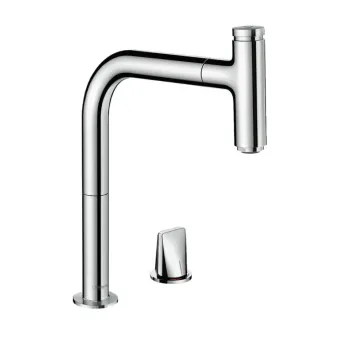 Virtuves Izlietnes Maisītājs Hansgrohe Metris M71, izvelkams uzgalis, sBOX, hroms, 73804000 NEW