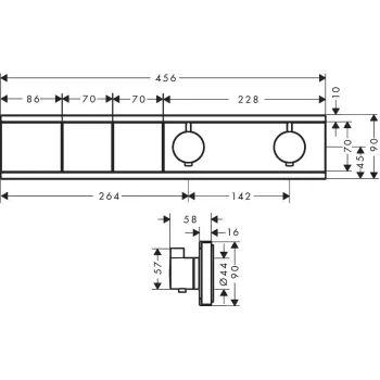 Vannas / Dušas maisītājs Hansgrohe RainSelect, matēta melna hroms, 15380340 NEW