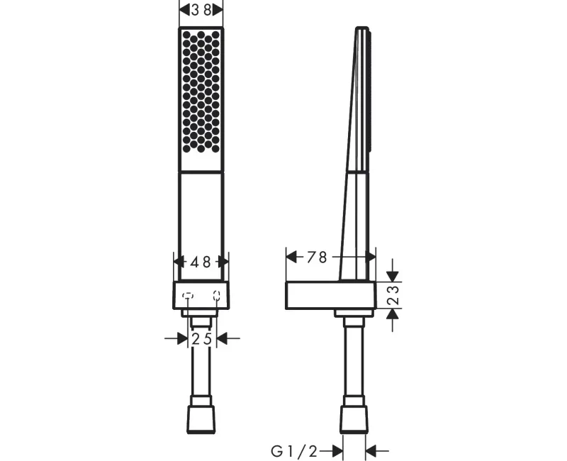 Dušas klausule Hansgrohe Rainfinity 100, matēta balta, 26857700 NEW