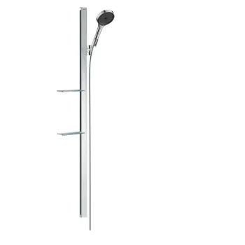 Dušas klausule Hansgrohe Rainfinity, komplekts 130, 3 režīmi, stienis 150 cm un dušas šļūtene, EcoSmart, hroms, 27674000 NEW