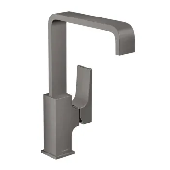 Vannas istabas izlietnes maisītājs Hansgrohe Metropol, ar Push-Open izplūdi, matēta melna hroms, 32511340 NEW