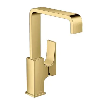 Vannas istabas izlietnes maisītājs Hansgrohe Metropol, ar Push-Open izplūdi, pulēts zelts, 32511990 NEW