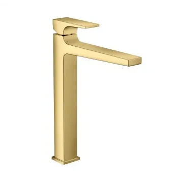 Vannas istabas izlietnes maisītājs Hansgrohe Metropol, ar Push-Open izplūdi, Paaugstināts pulēts zelts, 32512990 NEW