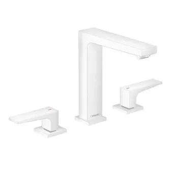 Vannas istabas izlietnes maisītājs Hansgrohe Metropol, ar Push-Open izplūdi, iebūvējams matēta balta, 32515700 NEW