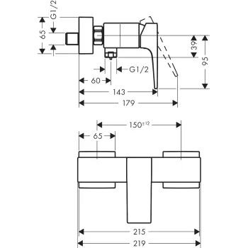Dušas maisītājs Hansgrohe Metropol, matēta balta, 32560700 NEW