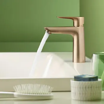 Vannas istabas izlietnes maisītājs Hansgrohe Talis E, ar PopUp vārstu, matēta bronza, 71713140 NEW