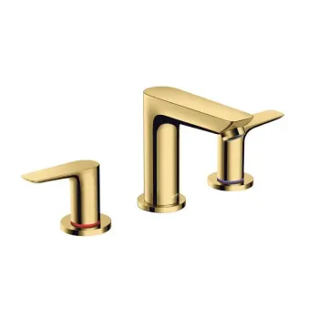 Vannas istabas izlietnes maisītājs Hansgrohe Talis E, ar PopUp vārstu, iebūvējams pulēts zelts, 71733990 NEW