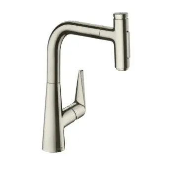 Virtuves izlietnes maisītājs Hansgrohe Talis Select M51, ar izvelkamu uzgali, nerūsējošā tērauda apdare, 72824800 NEW