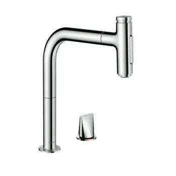 Virtuves Izlietnes Maisītājs Hansgrohe Metris M71, izvelkams uzgalis, hroms, 73819000 NEW