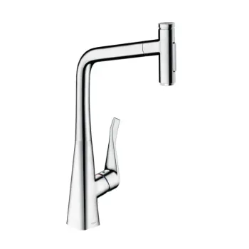 Virtuves Izlietnes Maisītājs Hansgrohe Metris M71, ar izvelkamu uzgali, hroms, 73820000 NEW