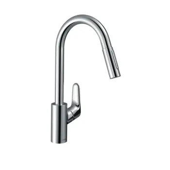 Virtuves Izlietnes Maisītājs Hansgrohe Focus M41, ar izvelkamu uzgali, sBox, EcoSmart, hroms, 73895000 NEW