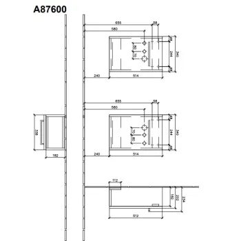 Vannas istabas skapītis Villeroy & Boch Avento, (bez izlietnes), ar SoftClose 43x51x35 cm, 1 durvis, Oak Kansas, hroms, A88700RH