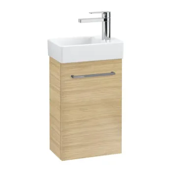 Vannas istabas skapītis Villeroy & Boch Avento, MDF, ar akrila virsmu, (bez izlietnes), SoftClose ar eņģēm labajā pusē, 34x51x20 cm, 1 durvis, Nordic Oak, A87601VJ