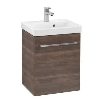Vannas istabas skapītis Villeroy & Boch Avento, ar SoftClose (bez izlietnes) MDF ar akrila virsmu, 43x51x35 cm, 1 durvis, Arizona Oak, A88700VH