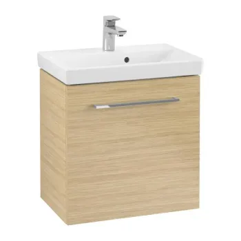 Vannas istabas skapītis Villeroy & Boch Avento, (bez izlietnes), MDF ar akrila virsmu, ar SoftClosing 53x51x35 cm, 1 durvis, Nordic Oak, A88800VJ