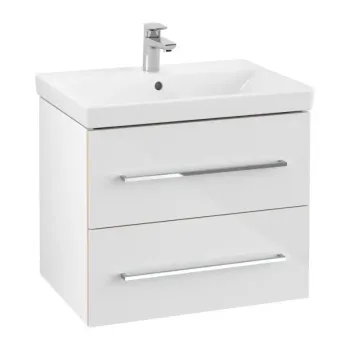 Vannas istabas skapītis Villeroy & Boch Avento, (bez izlietnes), ar SoftClose 2 rokturi, 78x51x45 cm, 2 atvilktnes, Oak Kansas, hroms, A89100RH
