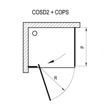 Komplekts RAVAK COOL Dušas stūris kvadrātveida 100x100 cm ar paliktni, caurspīdīgs