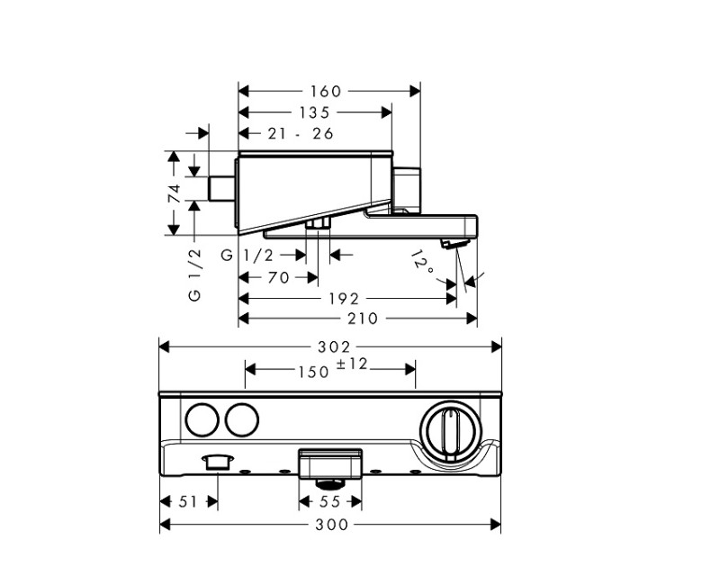 Hansgrohe ShowerTablet Select 300 Термостат, 13151400