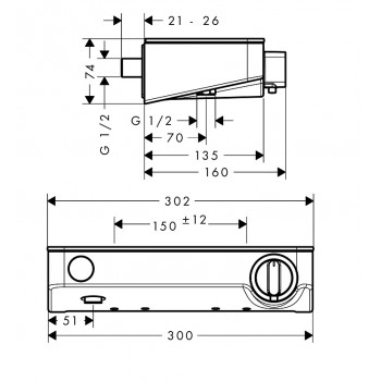 Hansgrohe ShowerTablet Select 300 Termostats, hroms 13171000