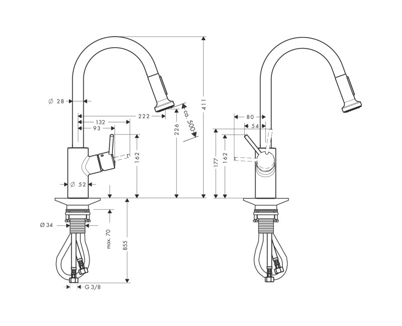 Hansgrohe Talis S2 Variarc Смеситель для кухни 14877000