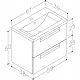 RB MILANO Vannas ist. skapītis ar izlietni 61cm, 191123127 RB MILANO Vannas ist. skapītis ar izlietni 61cm, 191123127