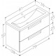 RB MILANO Vannas istabas skapītis ar izlietni 81cm, 191125128 RB MILANO Vannas istabas skapītis ar izlietni 81cm, 191125128