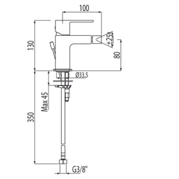 LOFT COLORS TRES Bidē jaucējkrāns, 20012001OM